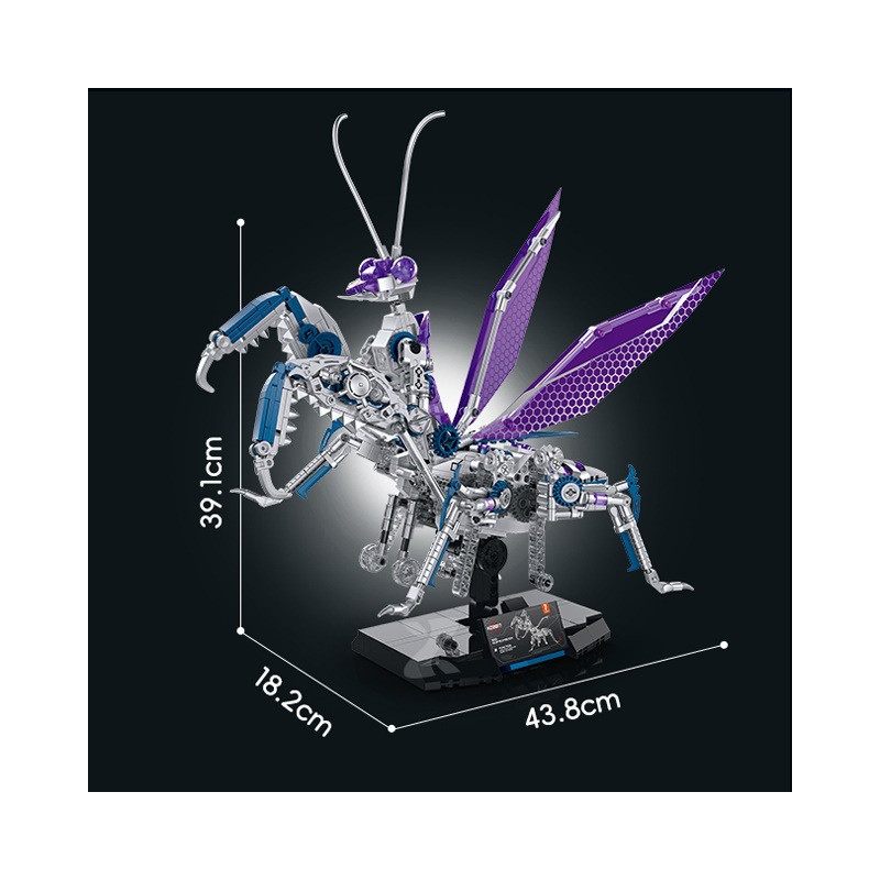 XINZHUAN XZ0017 Mechshell Xếp hình lắp ráp ghép mô hình Bọ ngựa cơ khí