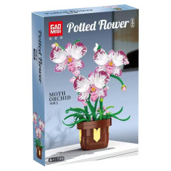 GAOMISI T1118 Moth Orchid Xếp hình lắp ráp ghép mô hình Chậu hoa lan hồ điệp