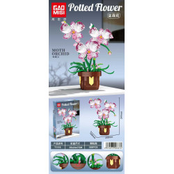 GAOMISI T1118 Moth Orchid Xếp hình lắp ráp ghép mô hình Chậu hoa lan hồ điệp