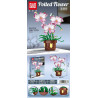 GAOMISI T1118 Moth Orchid Xếp hình lắp ráp ghép mô hình Chậu hoa lan hồ điệp