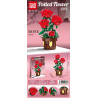 GAOMISI T1119 Rose Xếp hình lắp ráp ghép mô hình hoa hồng chậu hoa