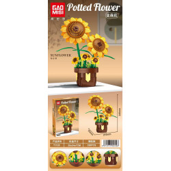 GAOMISI T1120 Sunflower Xếp hình lắp ráp ghép mô hình hoa bonsai hướng dương