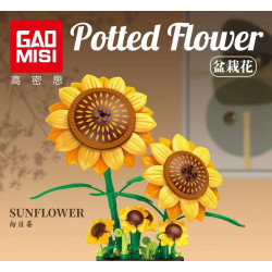 GAOMISI T1120 Sunflower Xếp hình lắp ráp ghép mô hình hoa bonsai hướng dương