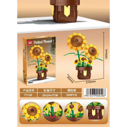 GAOMISI T1120 Sunflower Xếp hình lắp ráp ghép mô hình hoa bonsai hướng dương