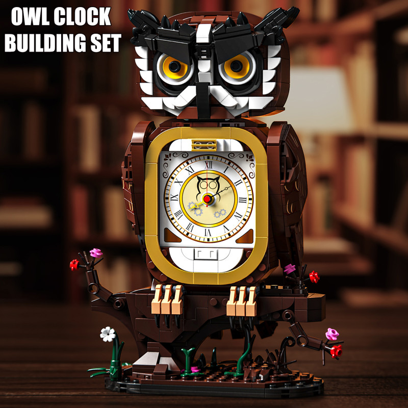 Tagore T2114 Owl Clock Xếp hình lắp ráp ghép mô hình đồng hồ cú