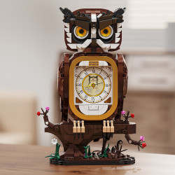 Tagore T2114 Owl Clock Xếp hình lắp ráp ghép mô hình đồng hồ cú