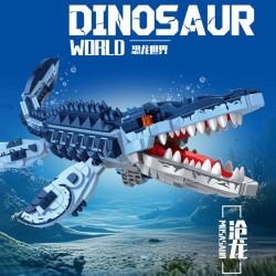 GAOMISI T2119 Xếp hình lắp ráp ghép mô hình Thế giới khủng long: Mosasaurus