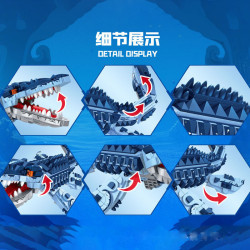 GAOMISI T2119 Xếp hình lắp ráp ghép mô hình Thế giới khủng long: Mosasaurus