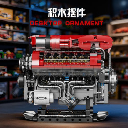 GOQI GQ-3704 Xếp hình lắp ráp ghép mô hình động cơ ferrari