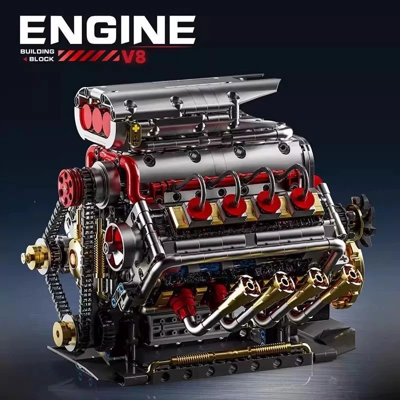 GOQI GQ-3703 Xếp hình lắp ráp ghép mô hình Động cơ Dodge V8