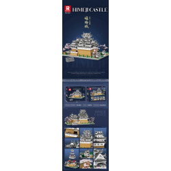 Reobrix 55017 Himeji Castle Xếp hình lắp ráp ghép mô hình Lâu đài Himeji 1:127