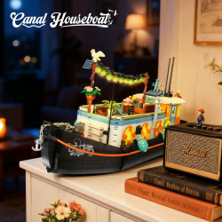 JIESTAR JJ9202 Canal Houseboat Xếp hình lắp ráp ghép mô hình nhà thuyền kênh