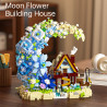 Ji Hui M3345 Moon Flower Tree House Xếp hình lắp ráp ghép mô hình nhà mặt trăng
