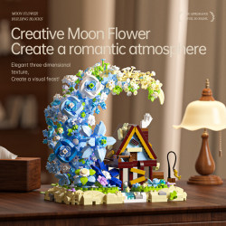 Ji Hui M3345 Moon Flower Tree House Xếp hình lắp ráp ghép mô hình nhà mặt trăng