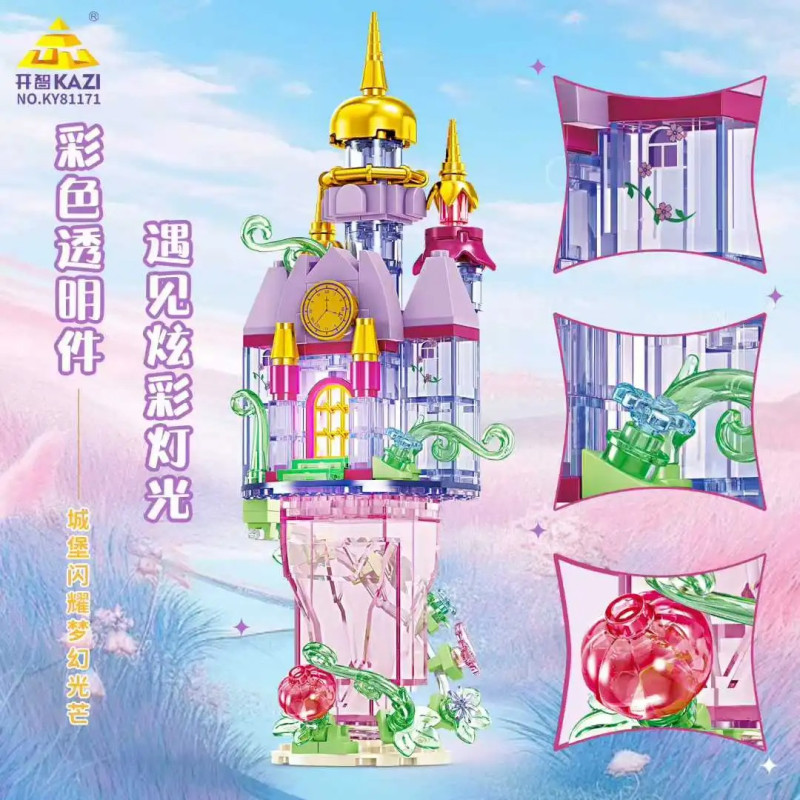 KAZI GBL BOZHI KY81171 Xếp hình lắp ráp ghép mô hình Mô hình Fantasy Castle 6