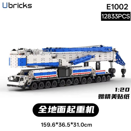 Ubricks E1002 Xếp hình lắp ráp ghép mô hình Cần cẩu mọi địa hình 1:20