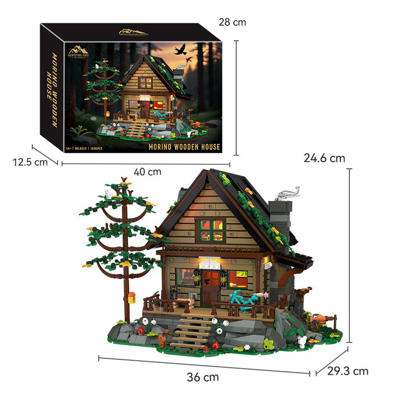 CAYI 8313 Morino Wooden House Xếp hình lắp ráp ghép mô hình Morinokiya