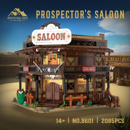 CAYI 8601 Prospector‘s Saloon Xếp hình lắp ráp ghép mô hình Salon đào vàng