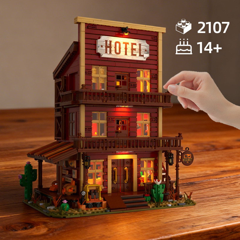 CAYI 8603 Western Grand Hotel Xếp hình lắp ráp ghép mô hình Khách sạn phương Tây