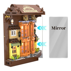 CAYI 8805 Western Grand Hotel Xếp hình lắp ráp ghép mô hình Quầy sách Magic Alley Bookends