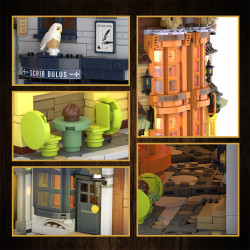 CAYI 8805 Western Grand Hotel Xếp hình lắp ráp ghép mô hình Quầy sách Magic Alley Bookends