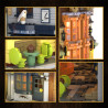 CAYI 8805 Western Grand Hotel Xếp hình lắp ráp ghép mô hình Quầy sách Magic Alley Bookends