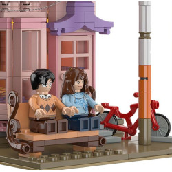 CAYI 8810 Book Nook Xếp hình lắp ráp ghép mô hình Yingguang Xiaozhu Bookend