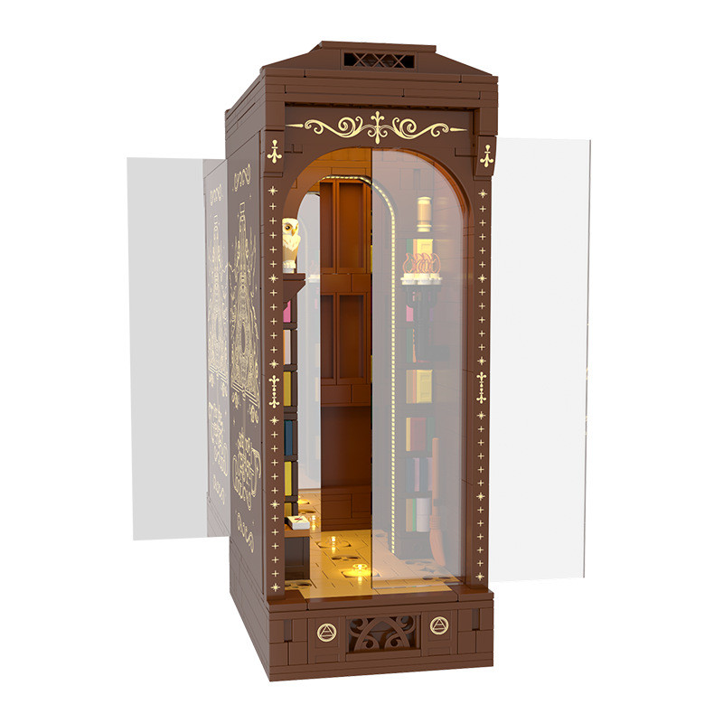 CAYI 8803 Book Nook Xếp hình lắp ráp ghép mô hình Thư viện Fantasyland Fantasy Mirror Bookend