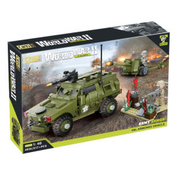 CAYI 6826 VBL Armored Vehicle Xếp hình lắp ráp ghép mô hình Xe bọc thép bánh VBL 1:40