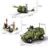 CAYI 6826 VBL Armored Vehicle Xếp hình lắp ráp ghép mô hình Xe bọc thép bánh VBL 1:40