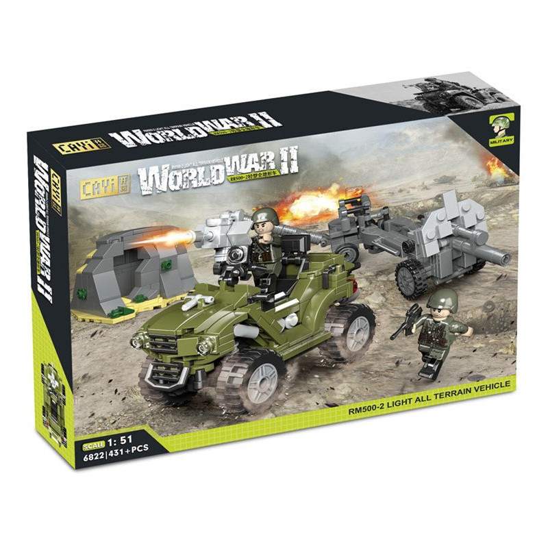 CAYI 6822 Xếp hình lắp ráp ghép mô hình RM500-2 xe địa hình hạng nhẹ 1:51