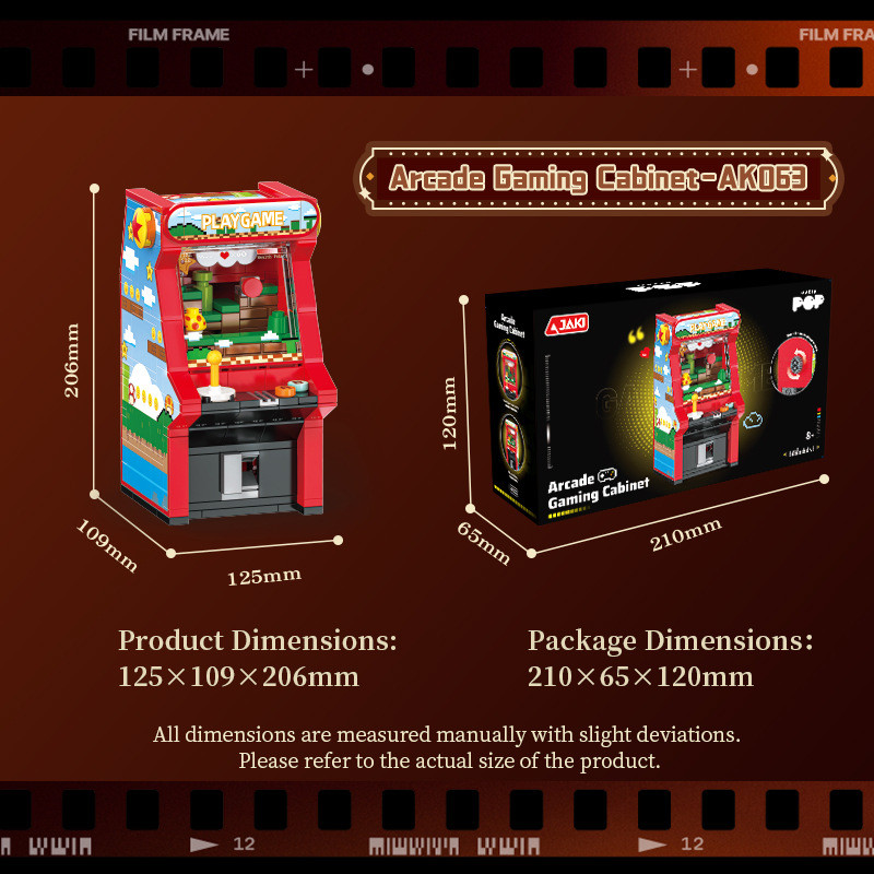 JAKI AK063 Arcade Gaming Cabinet Xếp hình lắp ráp ghép mô hình trò chơi arcade cổ điển