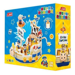 JAKI HK608 Crayon Shinchan Xếp hình lắp ráp ghép mô hình Crayon Shin-chan: Những người du hành Kasukabe