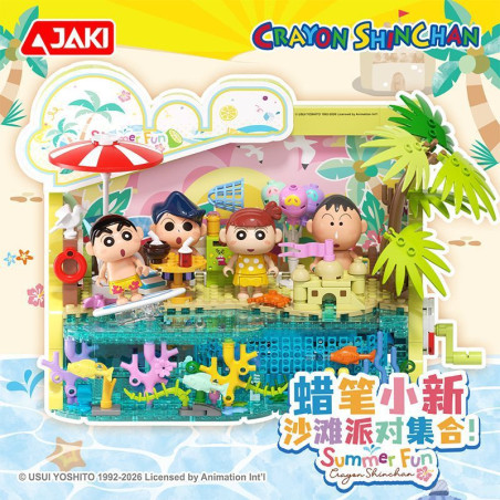 JAKI HK610 Crayon Shinchan Summer Fun Xếp hình lắp ráp ghép mô hình Crayon Shin-chan: Bộ sưu tập tiệc bãi biển