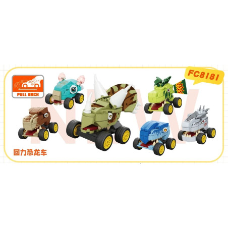Forange FC8181 Xếp hình lắp ráp ghép mô hình Kéo xe khủng long 6 mẫu