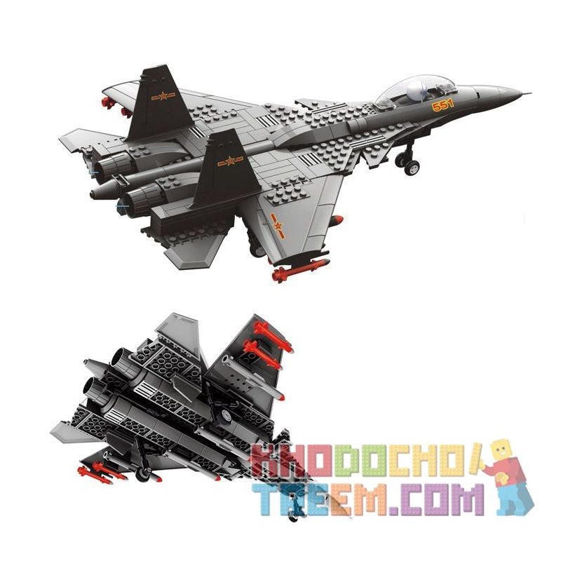 WANGE 4001 JX001 non  MÁY BAY HÀNG KHÔNG F-15 tỷ lệ 1:54 bộ đồ chơi xếp lắp ráp ghép mô hình Military Army THE SHENYANG J15 FLYING SHARK CARRIER-BASED FIGHTER Quân Sự Bộ Đội 281 khối