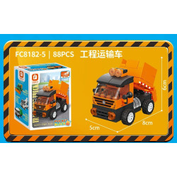 Forange FC8182 Xếp hình lắp ráp ghép mô hình 6 loại xe kéo bảo vệ thành phố