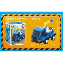 Forange FC8182 Xếp hình lắp ráp ghép mô hình 6 loại xe kéo bảo vệ thành phố