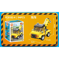 Forange FC8182 Xếp hình lắp ráp ghép mô hình 6 loại xe kéo bảo vệ thành phố