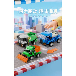 Forange FC8182 Xếp hình lắp ráp ghép mô hình 6 loại xe kéo bảo vệ thành phố