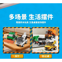 Forange FC8182 Xếp hình lắp ráp ghép mô hình 6 loại xe kéo bảo vệ thành phố