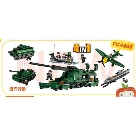 Forange FC4405 Xếp hình lắp ráp ghép mô hình Hành động đại dương 4 kết hợp