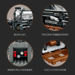 JIESTAR JJ9245 Steam Train Xếp hình lắp ráp ghép mô hình tàu hơi nước