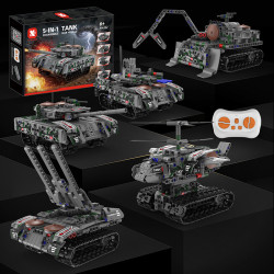 KAIYU KeeYee World K96152-2 5-IN-1 Tank Xếp hình lắp ráp ghép mô hình Năm biến thể của xe tăng Nga