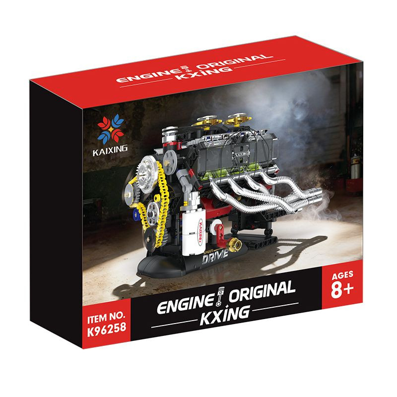 KAIYU KeeYee World K96258 Xếp hình lắp ráp ghép mô hình Động cơ Dodge Viper GT 40 Shelby V8