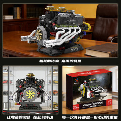 KAIYU KeeYee World K96258 Xếp hình lắp ráp ghép mô hình Động cơ Dodge Viper GT 40 Shelby V8