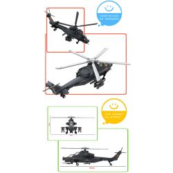 WANGE DR.LUCK JX002 4002 5231 non  TRỰC THĂNG TẤN CÔNG tỷ lệ 1:38 bộ đồ chơi xếp lắp ráp ghép mô hình Military Army WZ10 GUNSHIP CHRIST THE REDEEMER Quân Sự Bộ Đội 973 khối