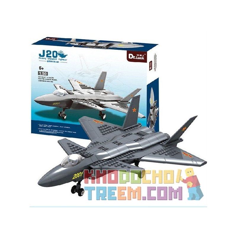 WANGE DR.LUCK JX003 4003 non  TIÊM KÍCH TÀNG HÌNH tỷ lệ 1:50 bộ đồ chơi xếp lắp ráp ghép mô hình Military Army J20 HEAVY STEALTH FIGHTER Quân Sự Bộ Đội 286 khối