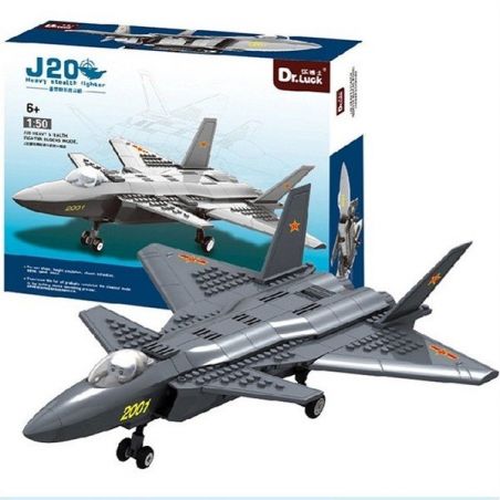WANGE DR.LUCK JX003 4003 non  TIÊM KÍCH TÀNG HÌNH tỷ lệ 1:50 bộ đồ chơi xếp lắp ráp ghép mô hình Military Army J20 HEAVY STEALTH FIGHTER Quân Sự Bộ Đội 286 khối