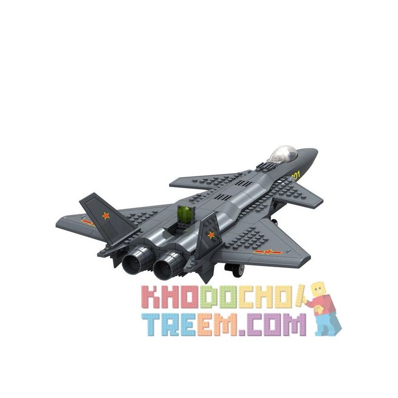 WANGE DR.LUCK JX003 4003 non  TIÊM KÍCH TÀNG HÌNH tỷ lệ 1:50 bộ đồ chơi xếp lắp ráp ghép mô hình Military Army J20 HEAVY STEALTH FIGHTER Quân Sự Bộ Đội 286 khối